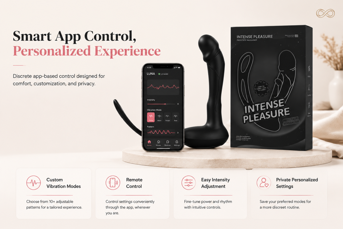 smart app controlled prostate massager with personalized settings