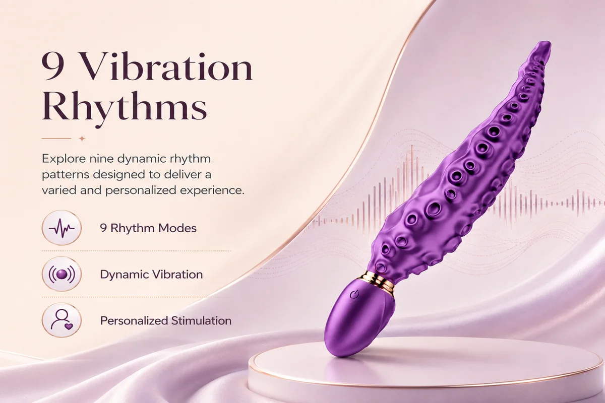 Pembe Ruya Luna feature graphic highlighting 9 vibration modes