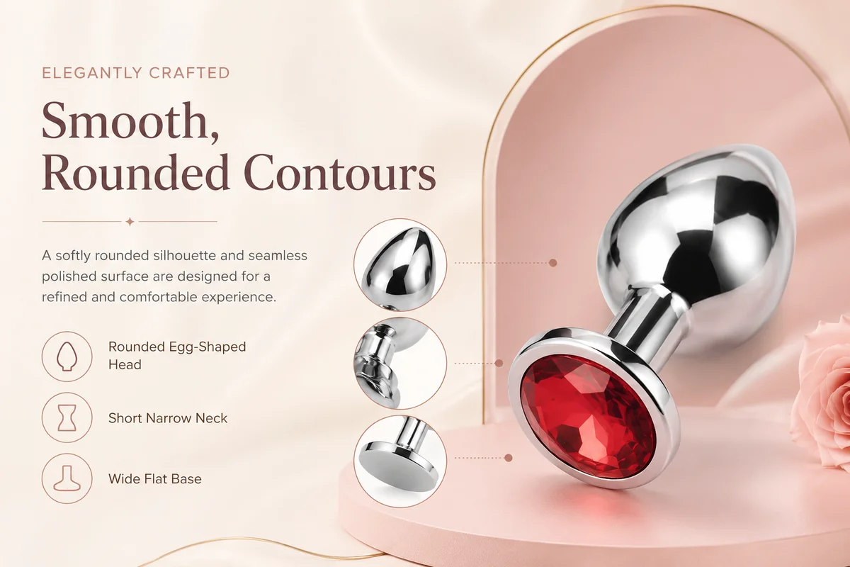 Pembe Ruya Luna feature graphic highlighting smooth tapered stainless steel