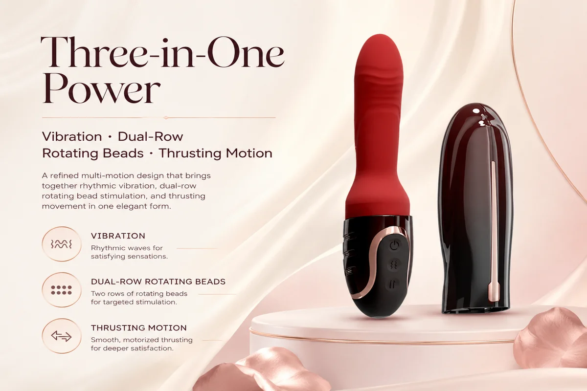 Pembe Ruya Luna feature graphic for vibration, rotating beads and telescopic motion
