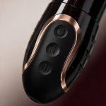 Close-up of the three-button control panel on the Pembe Ruya Luna telescopic motion device