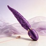 Pembe Ruya Luna textured dual motion wellness wand solid purple design