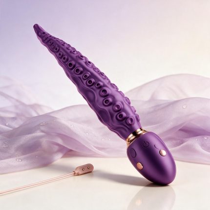 Pembe Ruya Luna textured dual motion wellness wand solid purple design