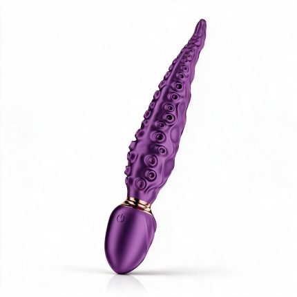Pembe Ruya Luna textured dual motion wellness wand in solid and marbled purple designs