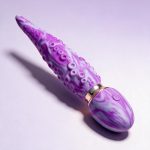 Pembe Ruya Luna textured dual motion wellness wand marbled purple design